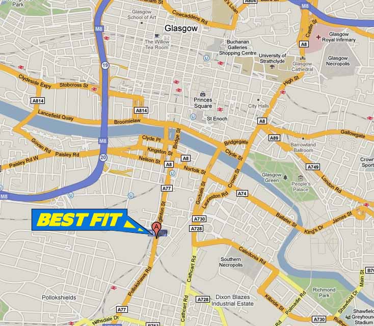 Rover Diagnostics and Servicing - Our Glasgow Service Site  is located just off the M8, a few minutes from the city centre on the main road on the South side of Glasgow.